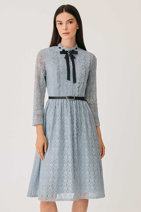 Нежное вечернее платье гипюр