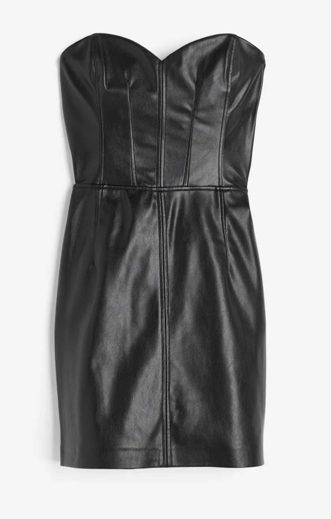 Новые Корсетные платья экокожа /кружево/атлас H&M, размер M (46/48)