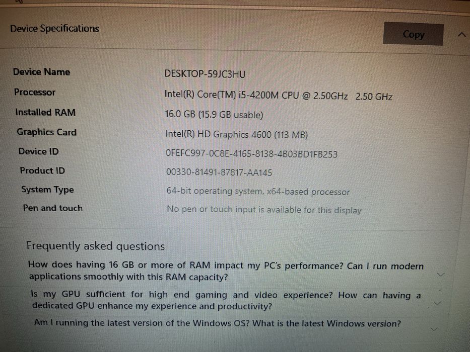 Laptop Fujitsu Lifebook E754 – i5, 16GB RAM, SSD 500