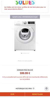 Masină de spălat rufe Samsung QDrive 8kg WW80M6450QM