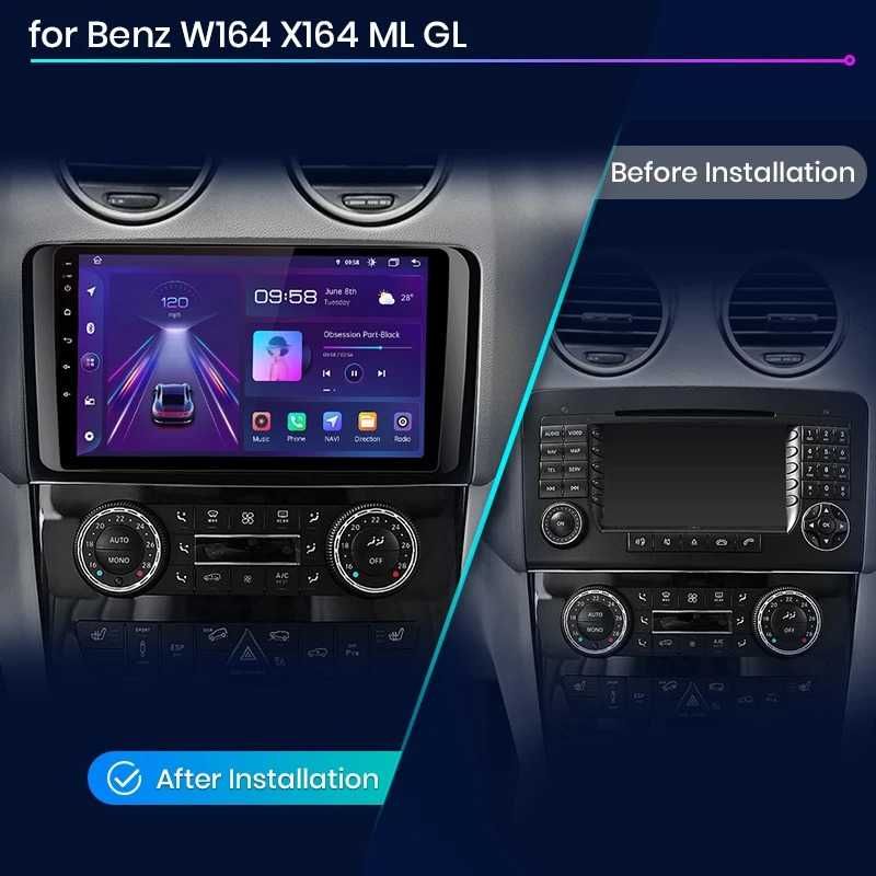 Navigatie Dedicata Mercedes ML W164|GL X164 (2005-2012), BT, Carplay