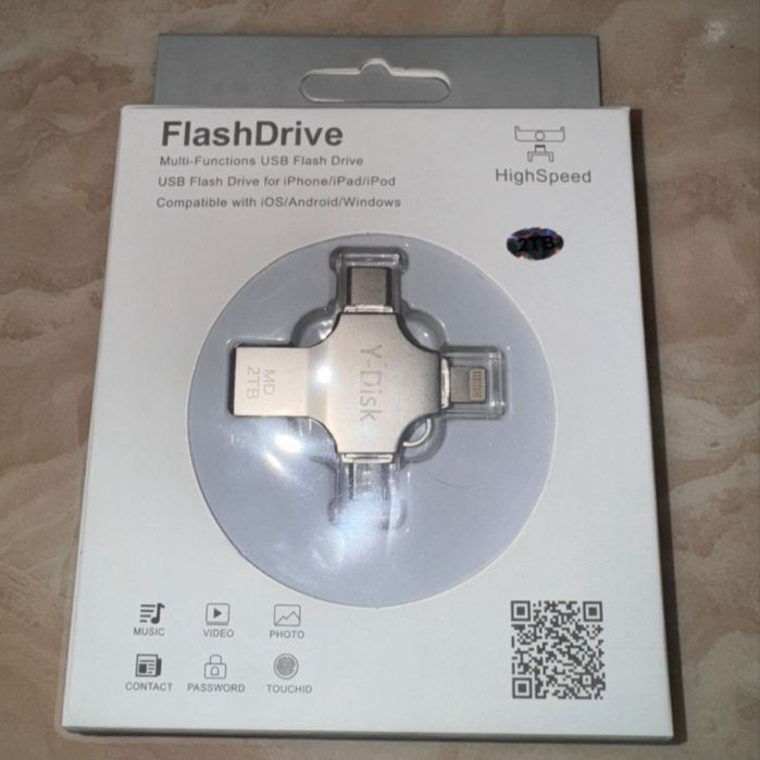 флеш карта 2 Тб Подключение к iPhone, iPad, Android и ПК