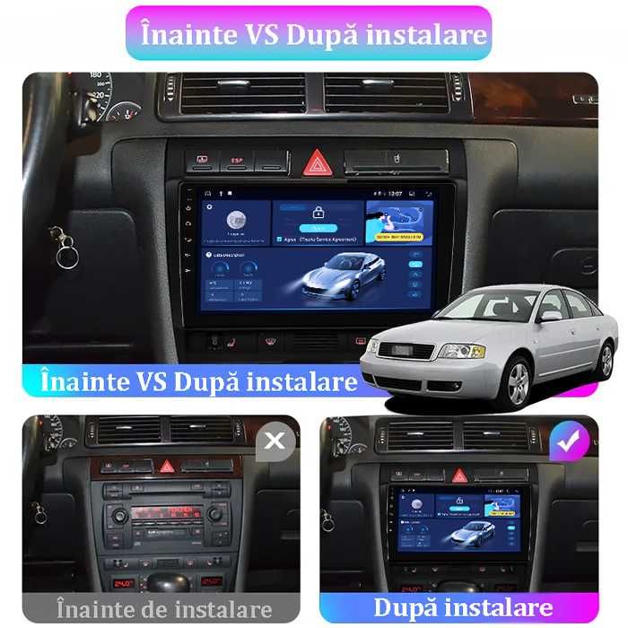 Navigatie 4GB RAM/64GB ROM Audi A6 (1997 - 2004), Android 14