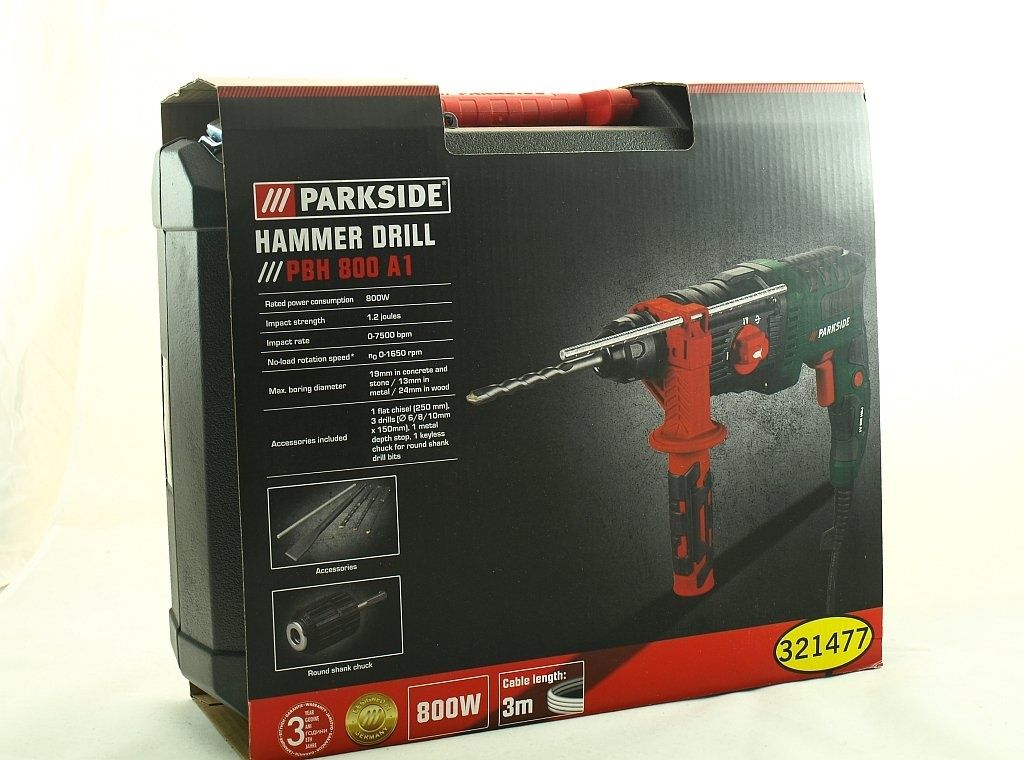 Немски Перфоратор Къртач PARKSIDE 800W SDS
