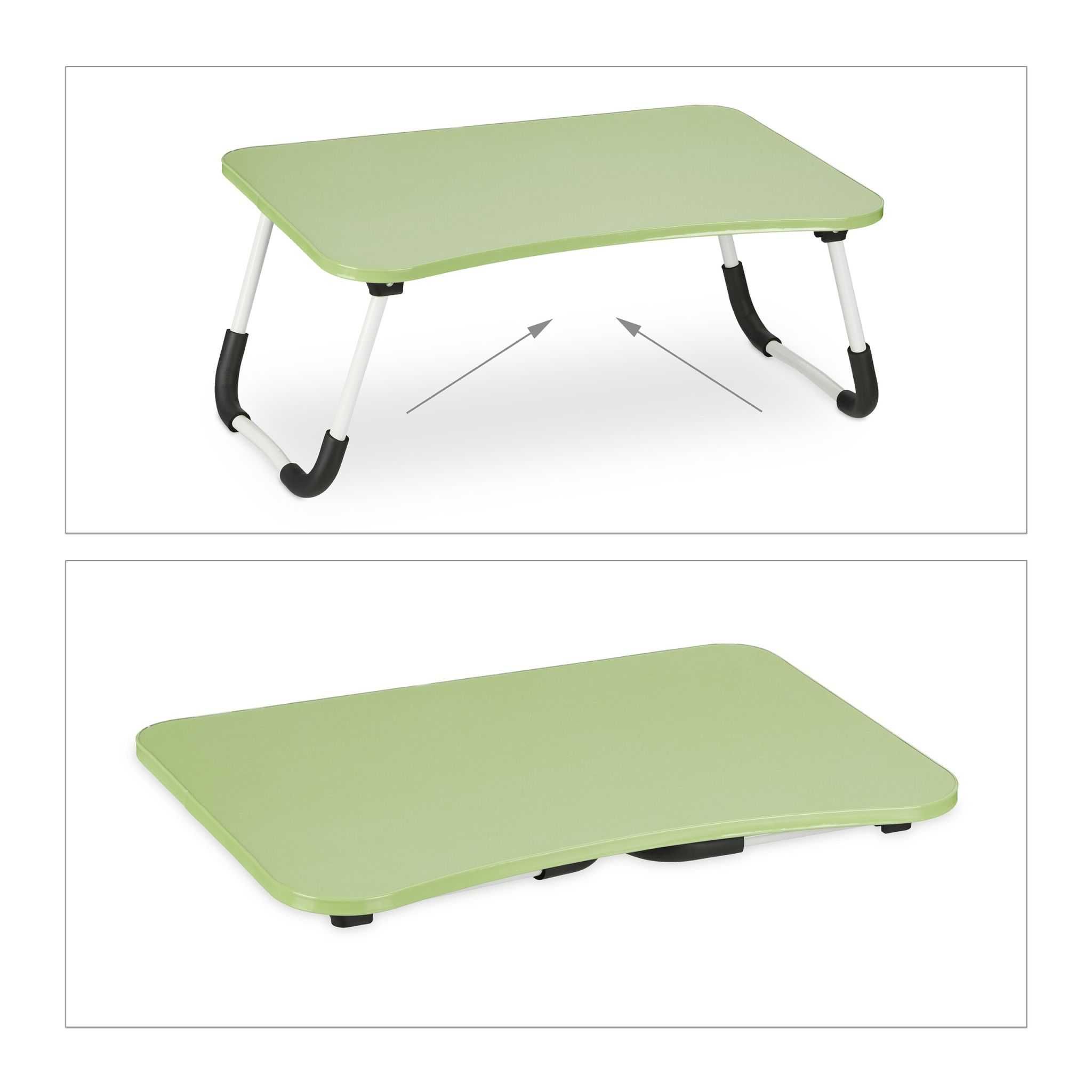 Masa laptop pentru pat sau canapea pliabila MDF fier verde 63x40cm NOU