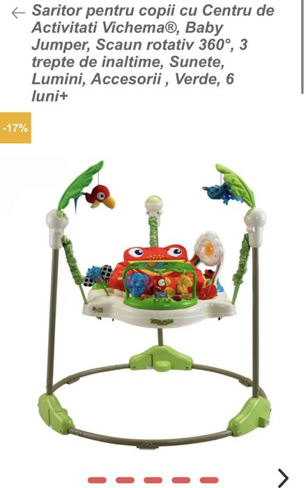 Vand jumper pentru bebelusi cu activitati