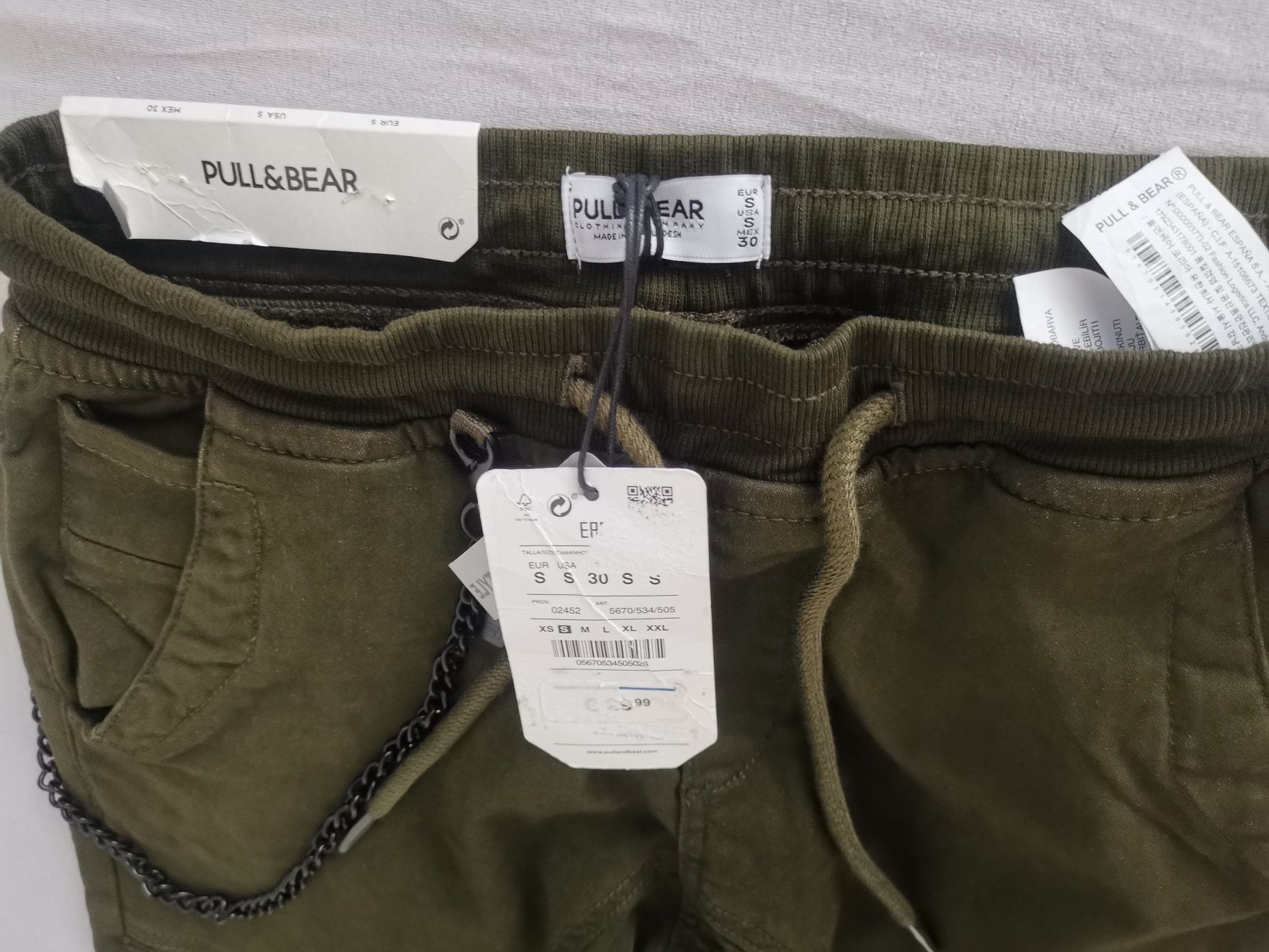 Чисто нов! Pull & Bear Cargo - мъжки Jogger панталон, размер S