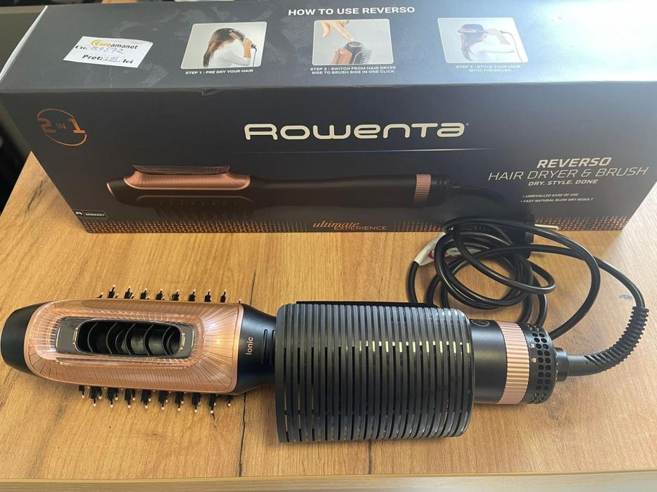 Perie cu aer cald ROWENTA Reverso 2in1 CF9840F0, 1200W -A-