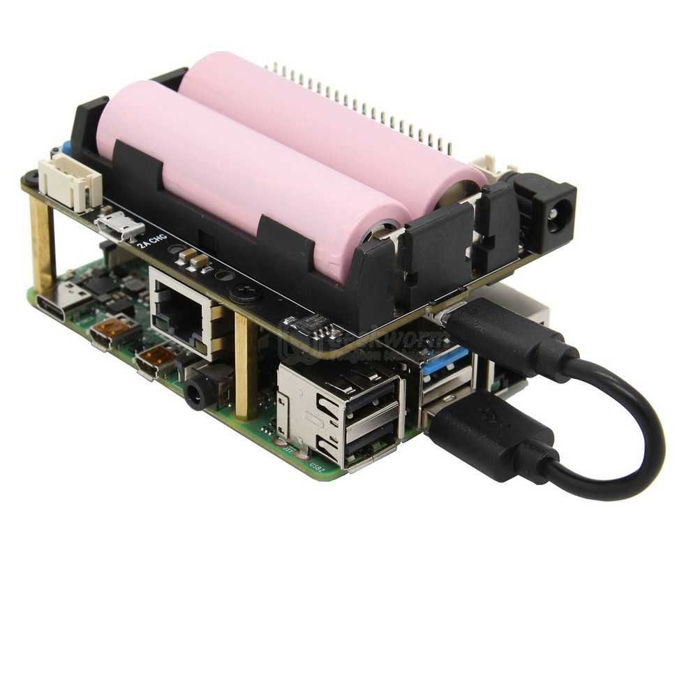 UPS Geekworm X725 HAT Raspberry Pi 3B, 4B - Router, Home Assistant