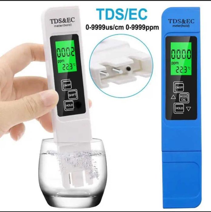 Тестер воды Tds метр Солемер с подсветкой, батарйка поставлена. Новый.