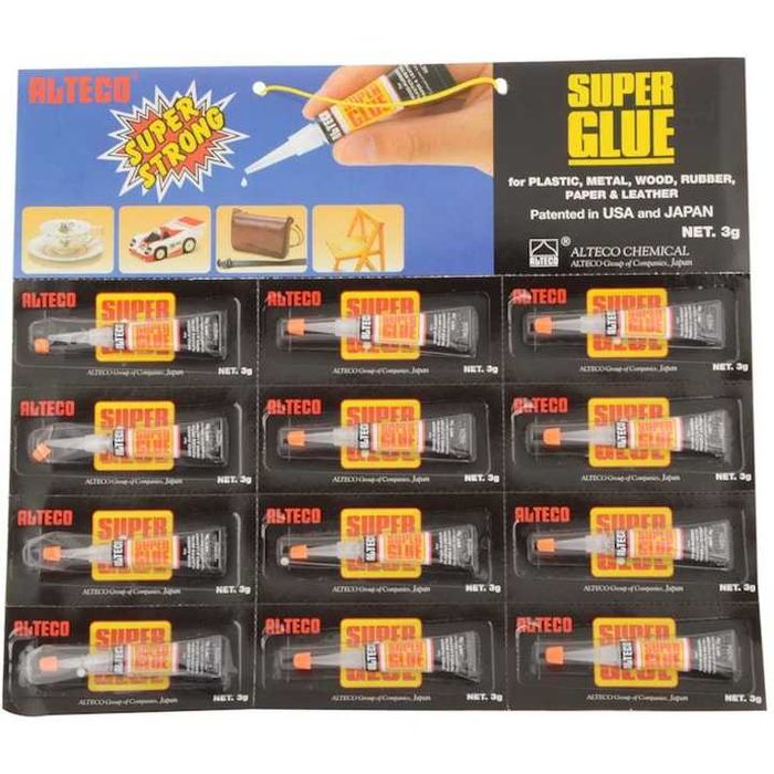 Set 12 tuburi Super Glue 3g/tub,adeziv instant universal