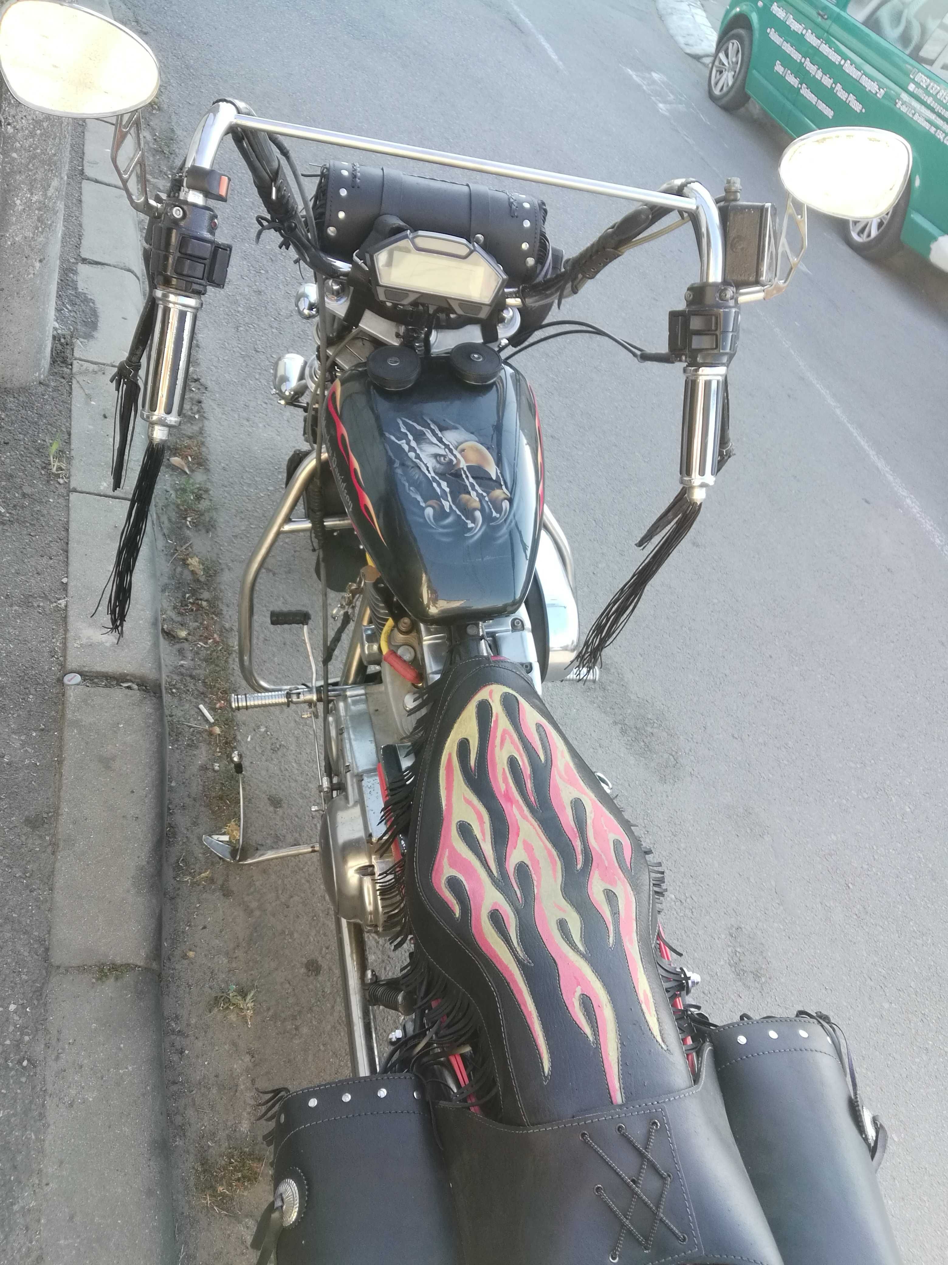 Harley Davidson Sportster 883 XLH 1992 SuperChopperized INOX+radiator