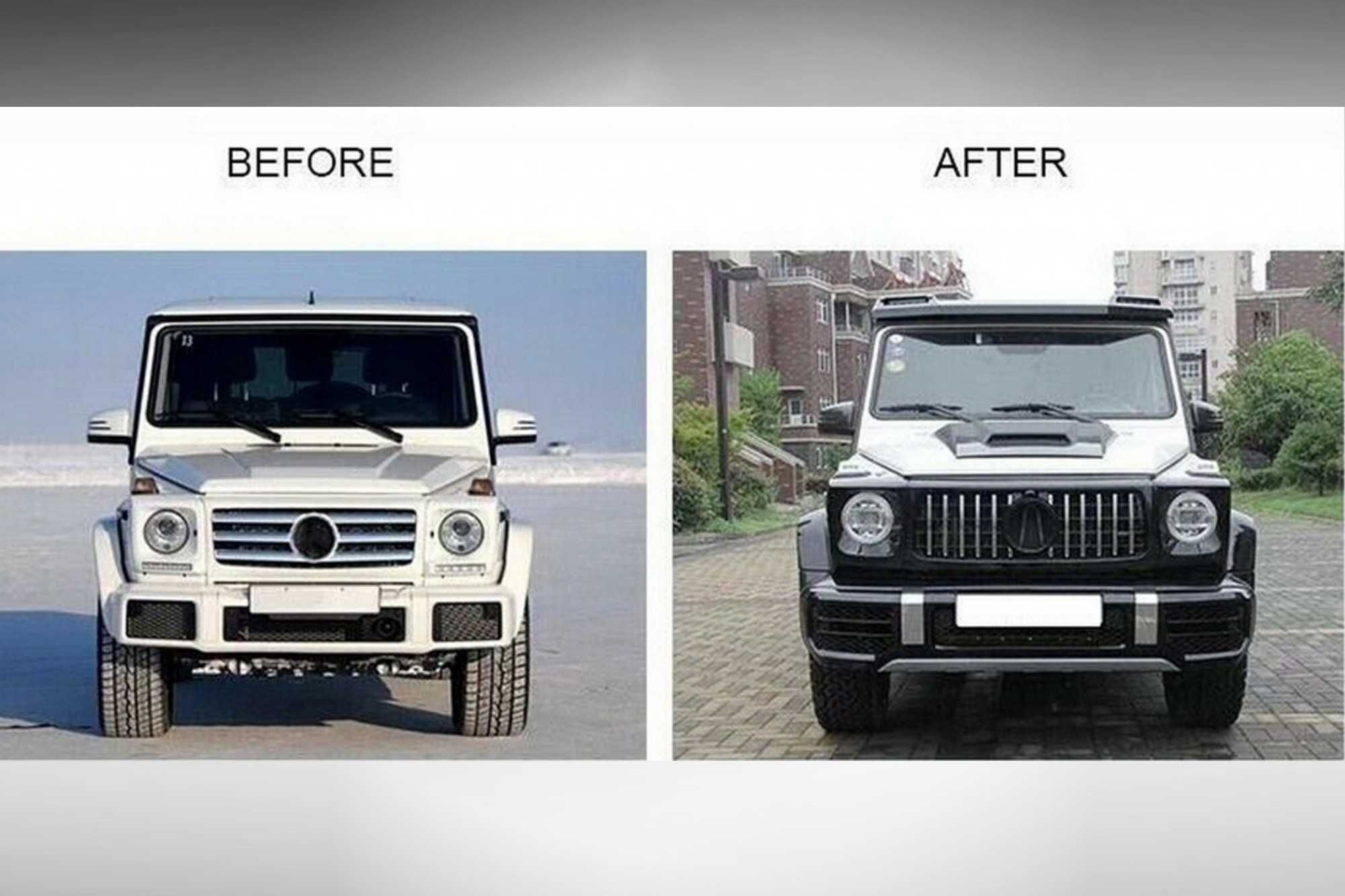 Хром/черна решетка тип GTR дизайн W464 за Mercedes G класа W463 90-18