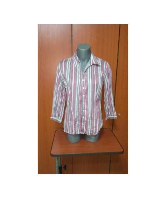 Bluza/Camasa VANHEUSEN ,cu dungi alb-roz , maneci 3/4 , UK