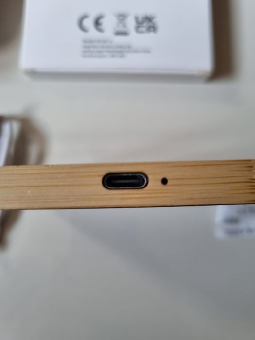 Încărcător wireless bambus Output 15W încărcare rapidă