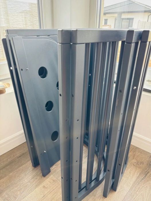 Pat bebe Waldin 7 în 1, modern și funcțional, culoarea graphit