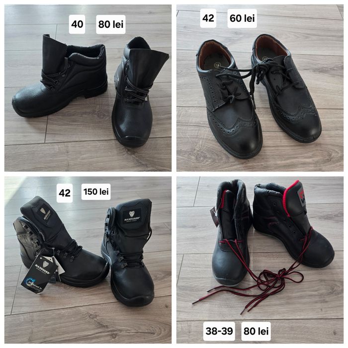 Incaltaminte pentru protecția muncii cu bombeu metalic