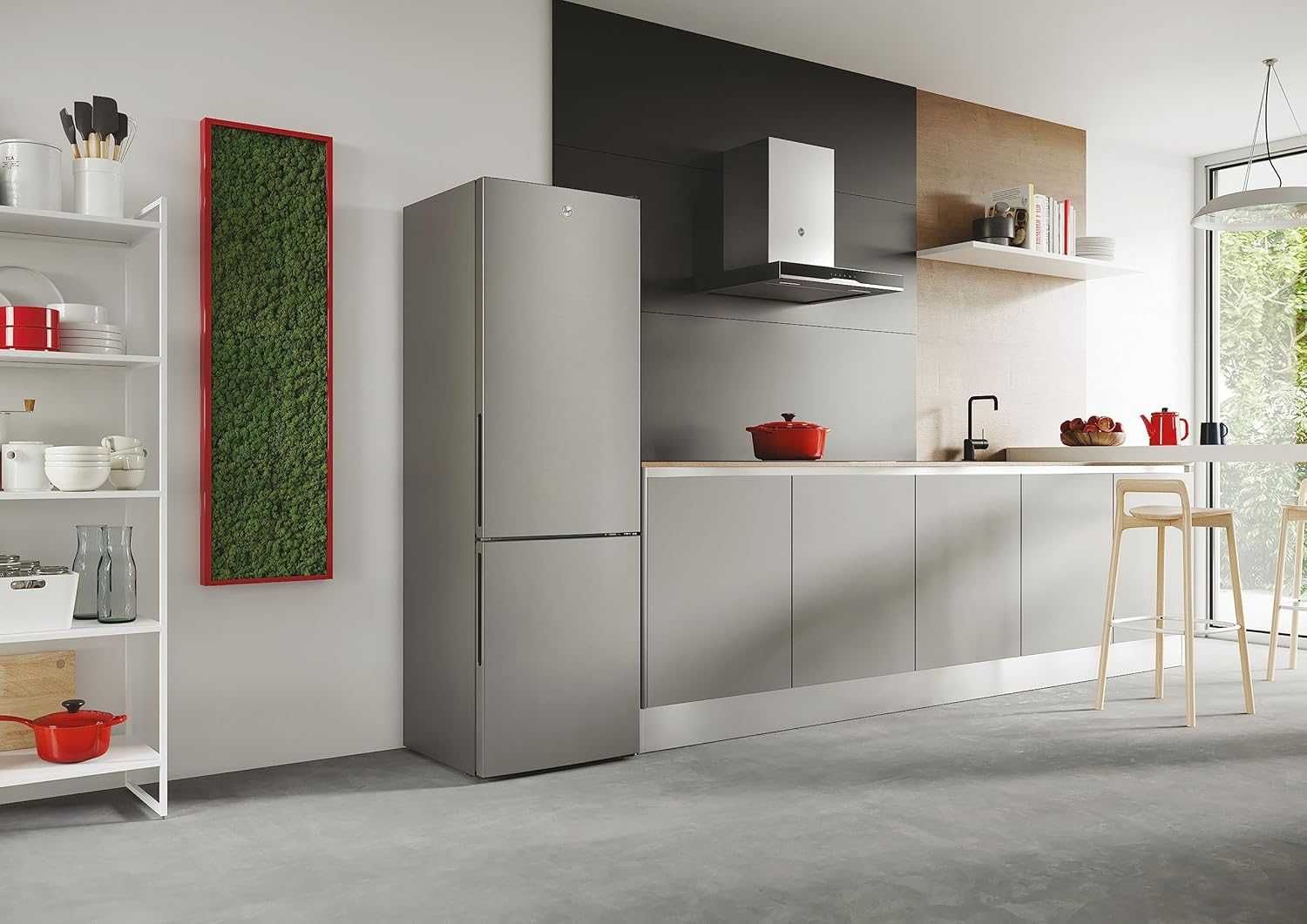 Нов хладилник с фризер Hoover H-FRIDGE 300 177 см