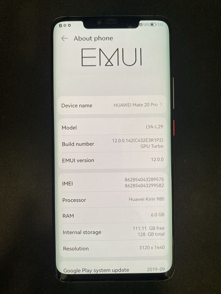 Huawei Mate 20 Pro 128GB ID-XXL199