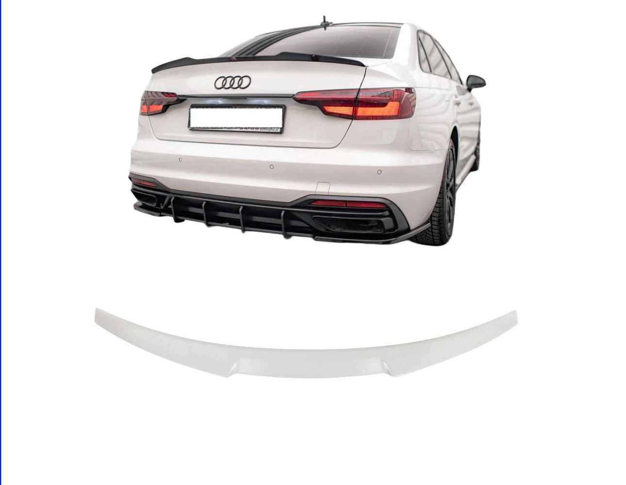 Спойлер за багажник съвместим с Audi A4 B9 седан 2015-2020, небоядисан