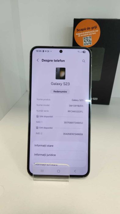 Samsung S23 5G 256GB (Ag8 Tudor1/B73621) – Garantie 2 Ani!