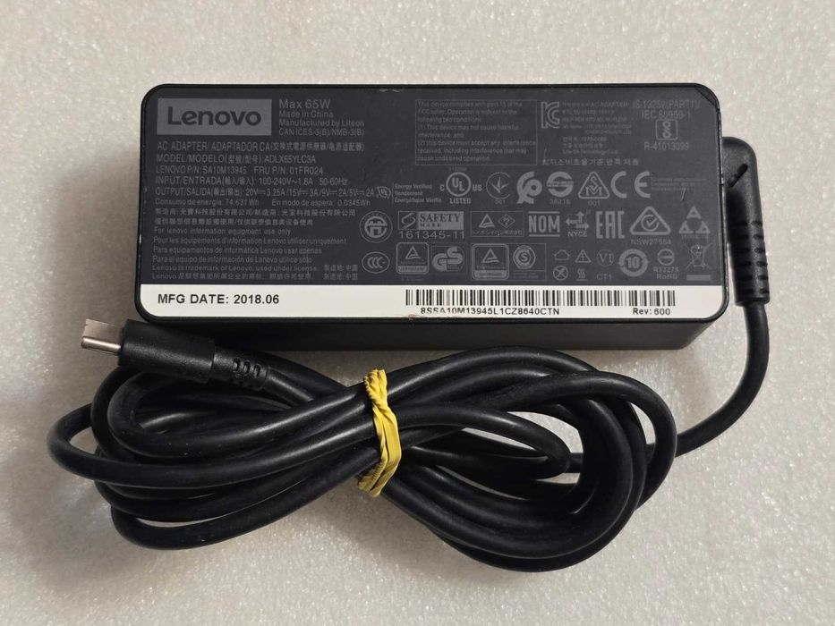 Incarcator original Lenovo 20V 3.25A 65W ADLX65YLC3A TYPE-C - poze