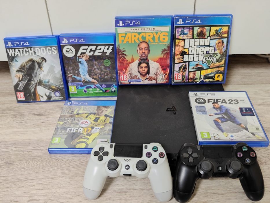 PlayStation 4 Slim 1TB+ 6 Jocuri +2 Controllere