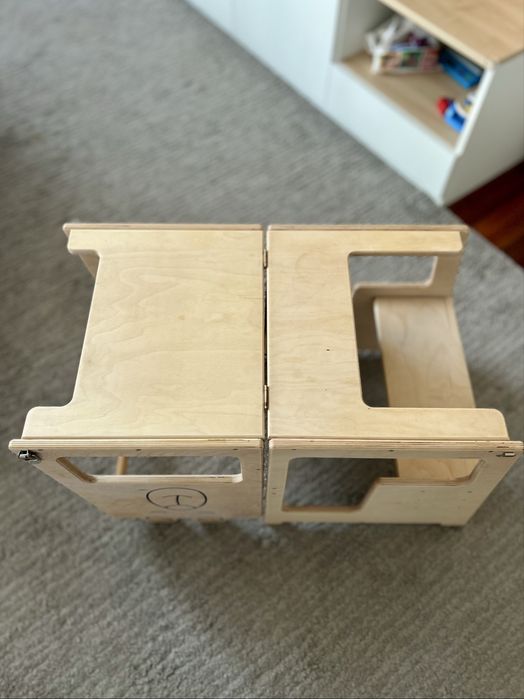 Дървена обучителна кула 2 в 1 Монтесори