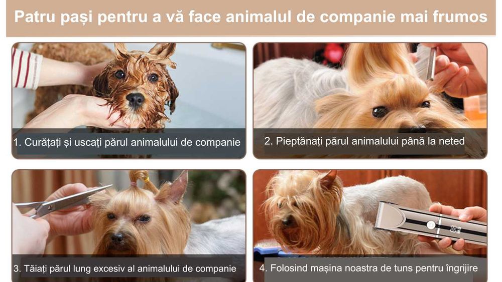 Masina Profesionala tuns Animale, Caini si Pisici, 5 Moduri+Turbo -Nou