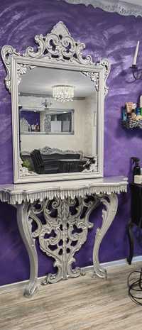 Старинна Барокова конзола с огледало