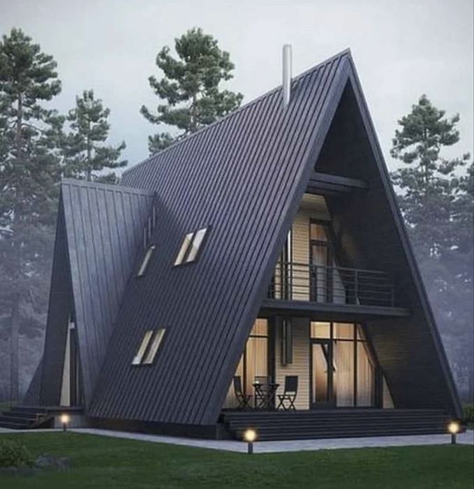 Case si cabane tip A frame