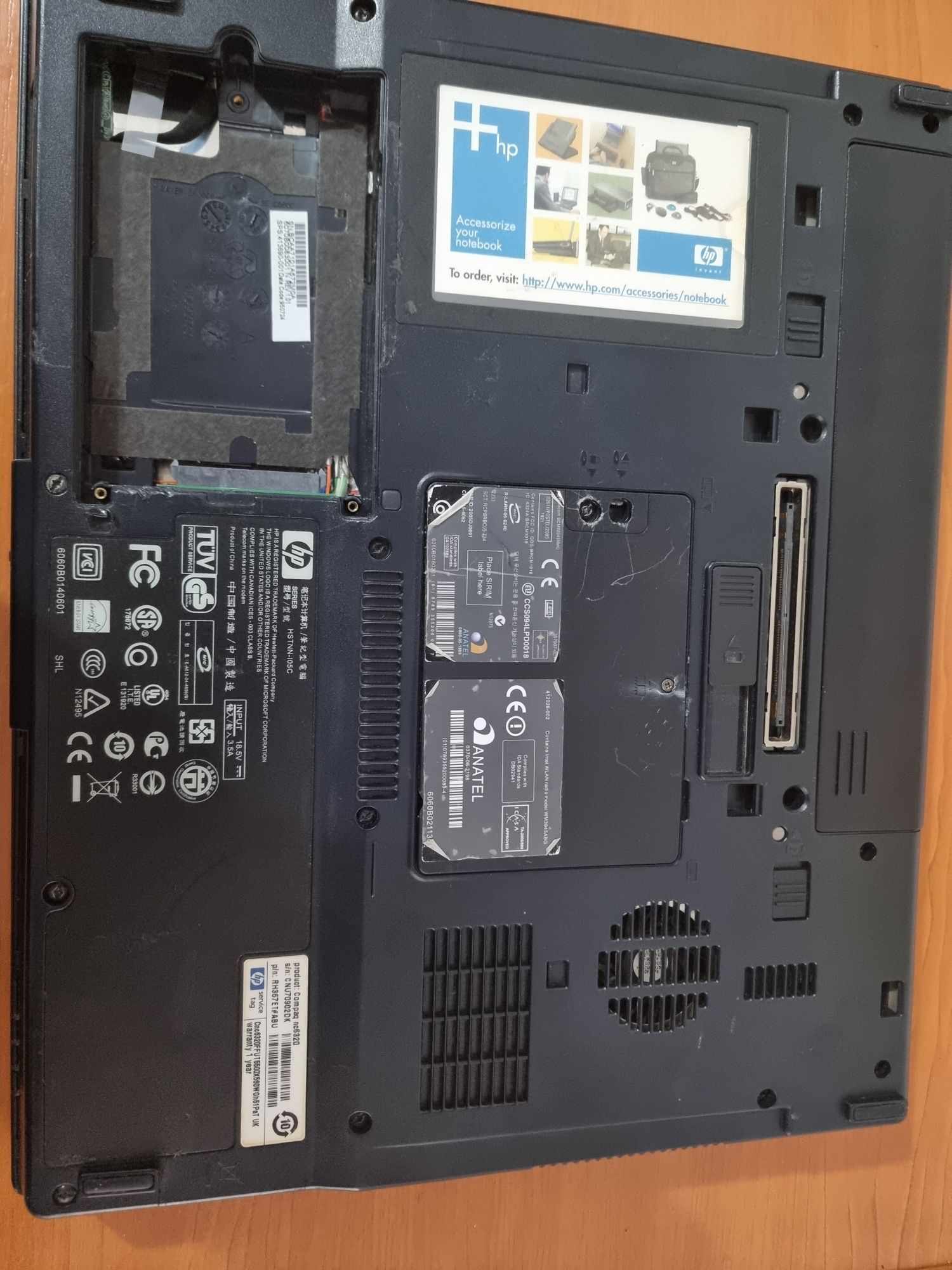 Laptop HP Compaq NC 6320 piese