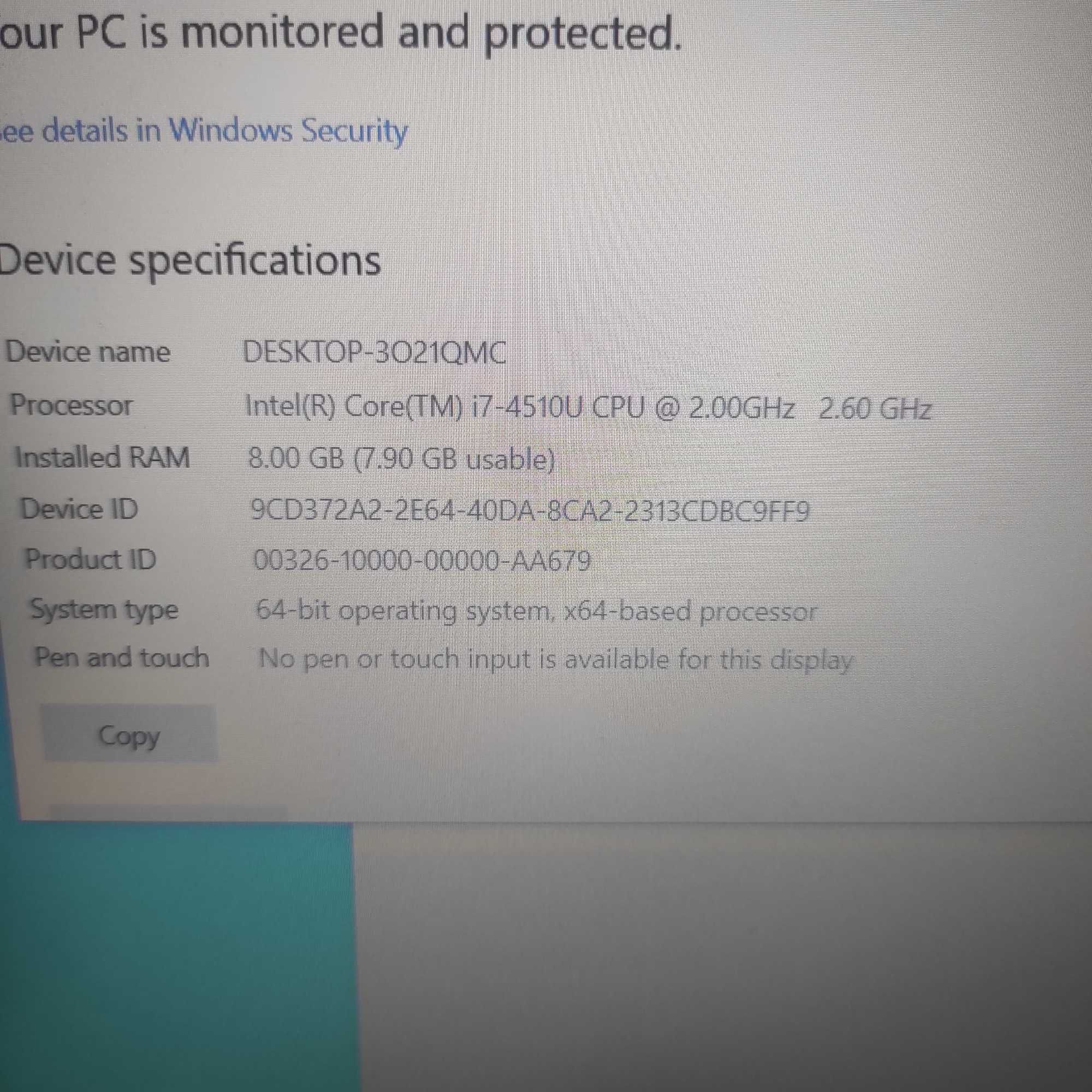 Работещ лаптоп lenovo z50-70 i7 4gen, 8GB ram