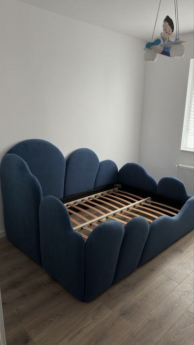 Vand pat copii 140 x 200 cm albastru