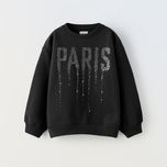 Суитшърт с камъчета ZARA