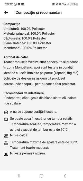 Geaca impermeabila Decathlon marime M