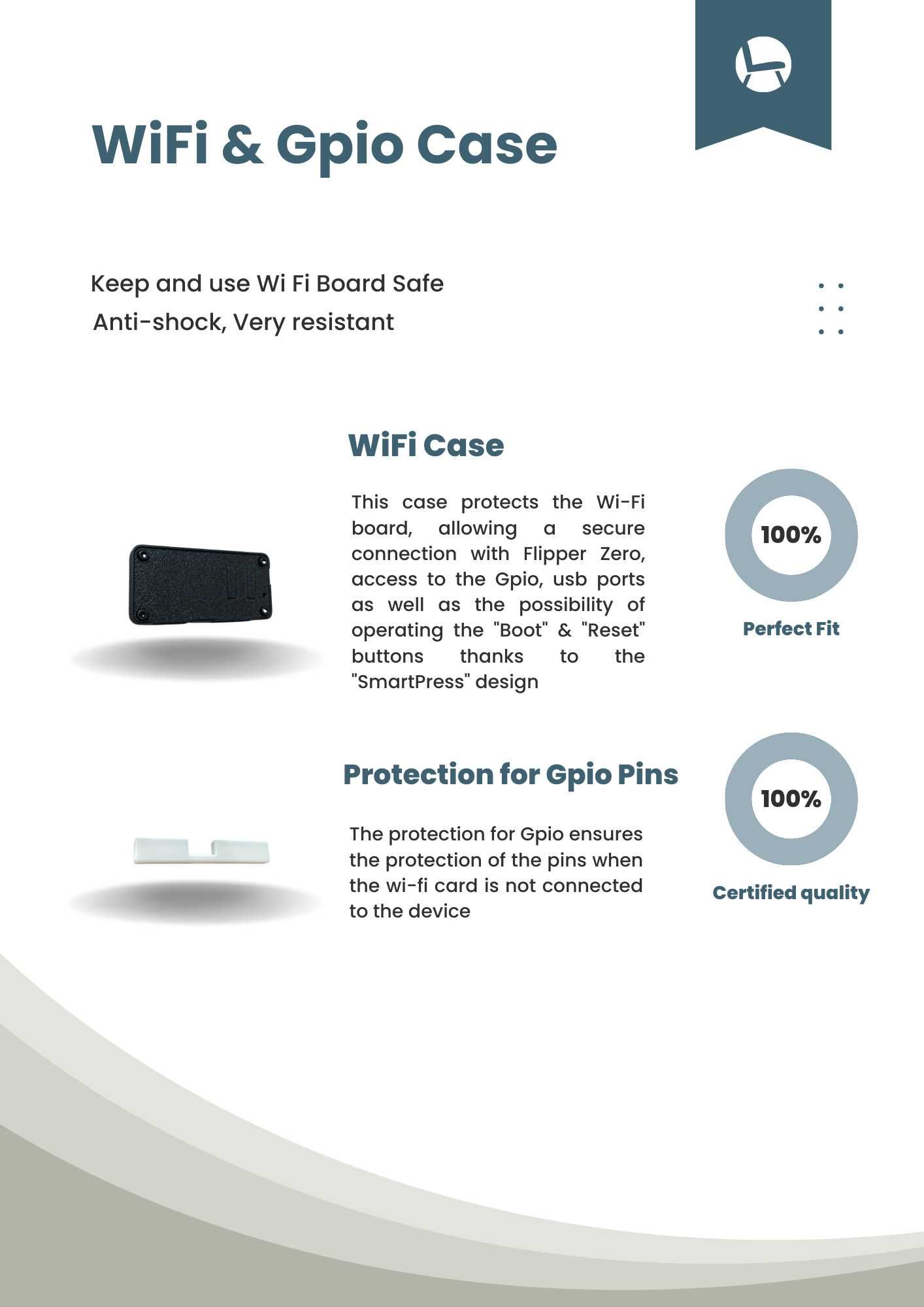 Set Accesori Flipper Zero-Husa Silicon Neagra,Carcasa Placa Wi-Fi Alba