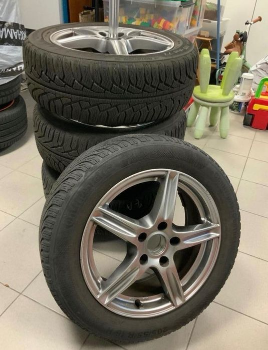 Лети джанти 17”5x112 заVAG със зимни гуми.Топ цена 550 лв