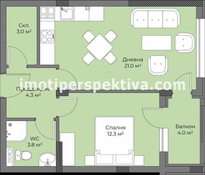 реф.18158 Среден етаж, южно изложение-Беломорски!