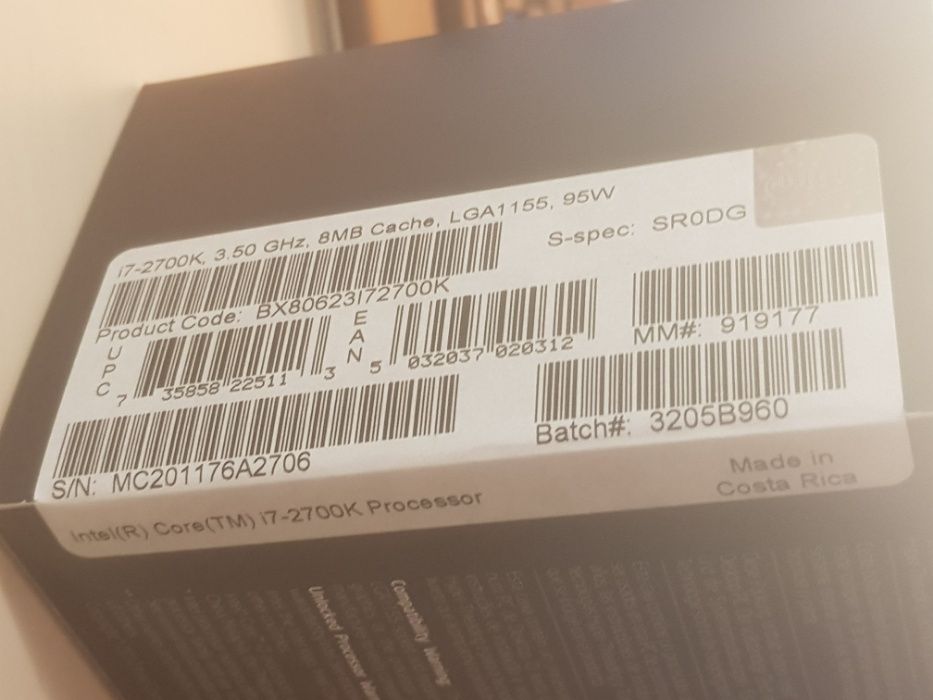 Procesor Intel 2700k