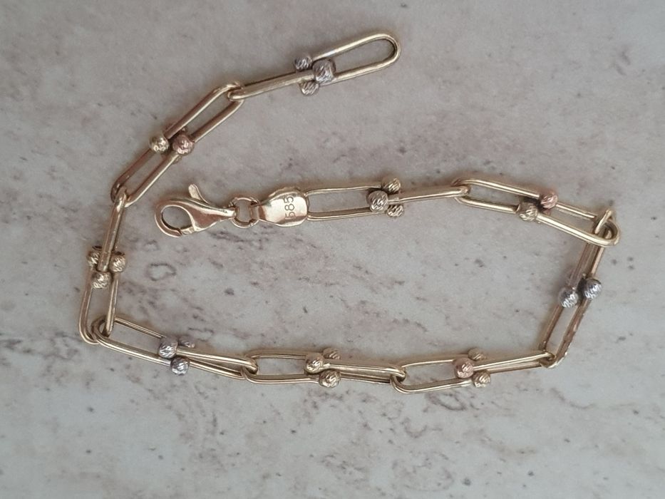 14к.златна гривна и обеци