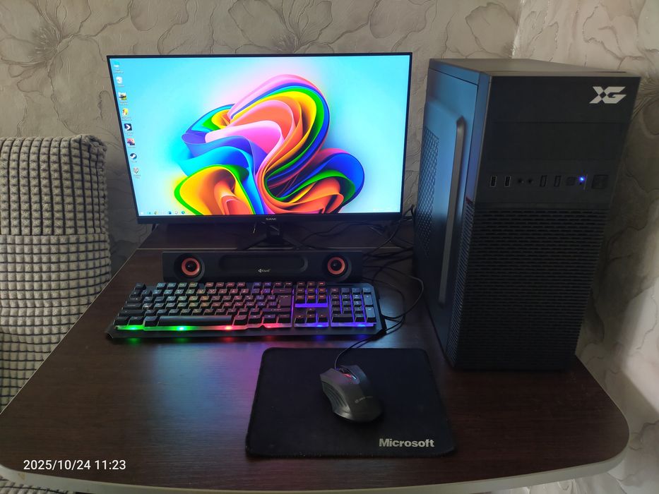 Компьютер в комплекте. i5, 16 gb, RX 580 8gb. Монитор SANK  27"