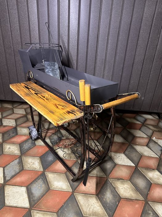 Мангал с узором кочерга совок махала щипцы подарок