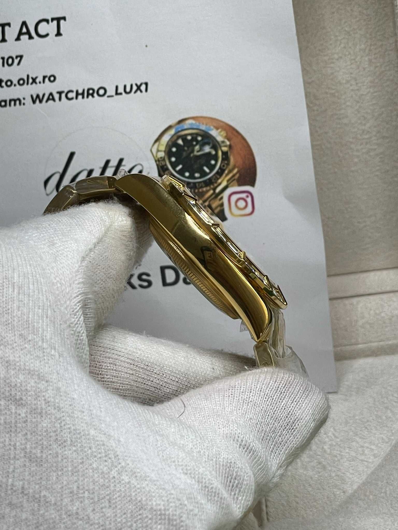 Rolex daytona 40 MM  Full Gold Cu Pietre de Zicronium