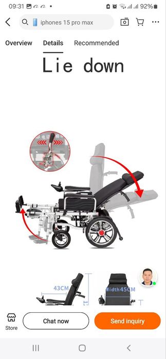 Електрическая инвалидная коляска elektron pultli matorli kokyaska