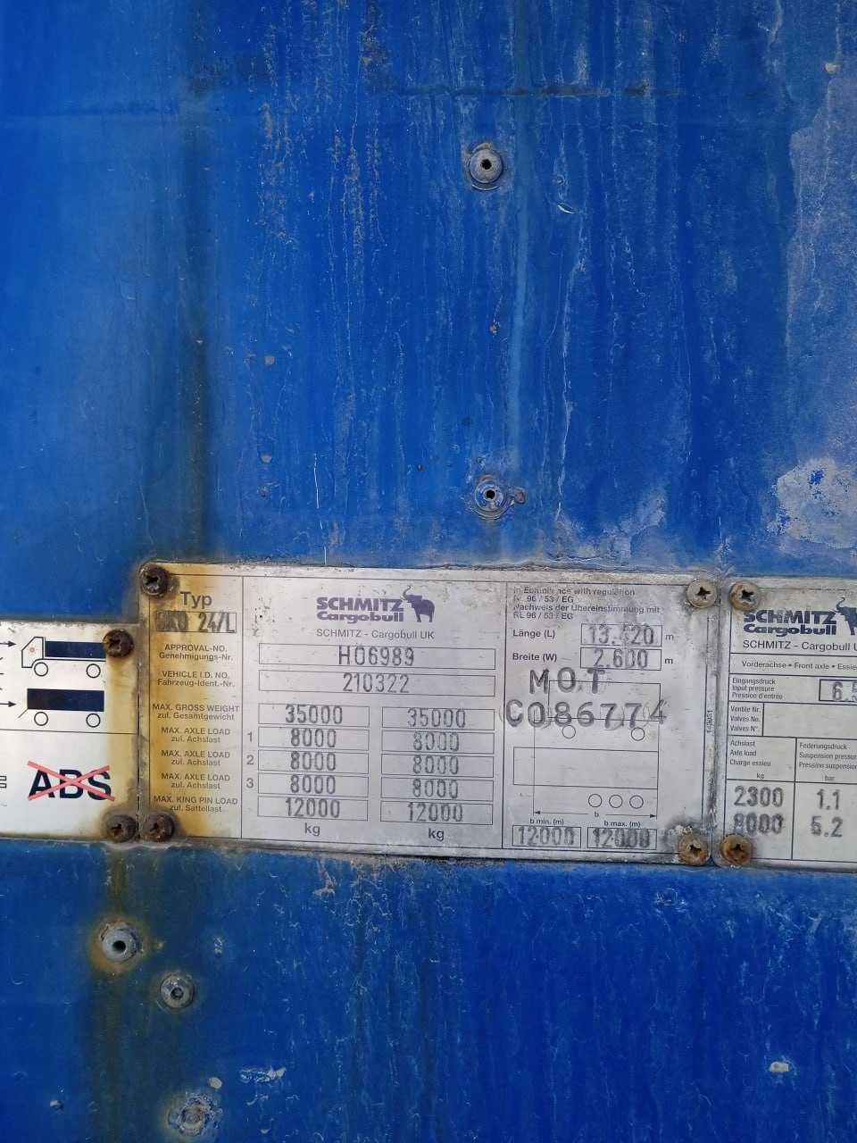 Полуприц. РЕФРИЖЕРАТОР 14 м. Schmitz Cargobull SKO 24.  в хорош сост.