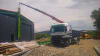 Mercedes actros 2002 platforma ab roll cu macara basculanta