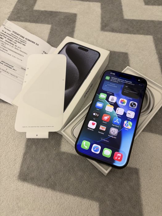 Iphone 15 Pro 256gb Blue Titanium Factura Garantie Ro ca NOU