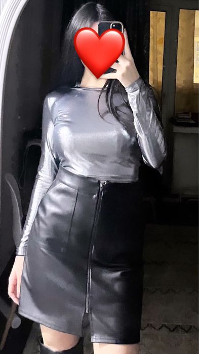 Юбка кожаная разгрузка гардероба