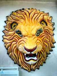 Скульптура Льва из гипса .Оберег Домашнего Очага